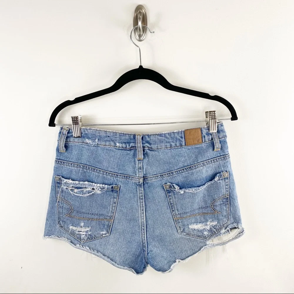 American Eagle Distressed and Destroyed Jean Shorts Size 2